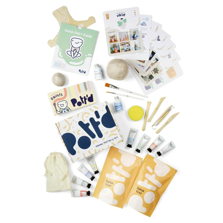  Pott'd™ Home Air Dry Clay Pottery Kit for Beginners