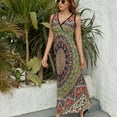 thumbnail image 6 of Multicolor Bohemia Dress Summer Street Style Bohemia Long Dresses Female Sleeveless Printed Maxi Dress, 6 of 9