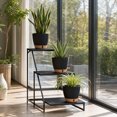 thumbnail image 6 of FEOLGEHLY 2 Pack 5.9 inch Self Watering Pots for Indoor Plants, Planters for Indoor Plants, Flowerpot with Wick & Reservoir, Black, 6 of 8