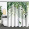 thumbnail image 1 of Cortina de baño, cortina de ducha de plantas verdes, impermeable y a prueba de moho, impresión digital 3D, partición de cortina de baño de bosque, no requiere perforación, xtl985, 120*180, 1 of 1