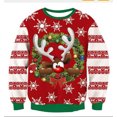thumbnail image 1 of sweatshirt Col Rond Impression 3D Décontracté Automne et Hiver Mode Vente Noël Ample Automne et Hiver-2, 1 of 5