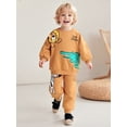 thumbnail image 3 of Bellafa 100% Cotton Toddler Boys Long Sleeve Sweatsuits Outfits Cartoon Crocodile Excavator Prints Sweatshirt Tops and Pants Set 2PCS Boy's Fall Winter Clothes, 3 of 12