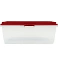 thumbnail image 5 of Hefty 113 Quart Clear Plastic Latched Christmas Storage Container, HIRISE Red Lid, Set of 4, 5 of 5
