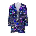 thumbnail image 7 of MKOSPLRT Girls Lightweight Cardigan Sequined Print Long Sleeve Casual Jacket Open Front Oversized Sweater Cardigan with Pockets 5-14Y, 7 of 7