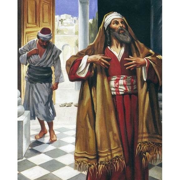 Catholic print picture - The Pharisee & the Publican T - 8" x 10" ready to be framed