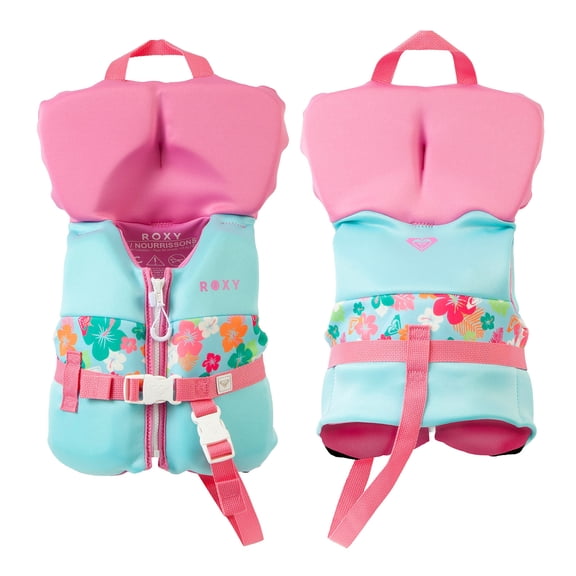 ROXY CGA Life Vest for Infant under 33 lbs, Evoprene Fabric and PVC Foam, With Quick-Release Buckle & Leg Strap, for Boating Swimming & Kayaking