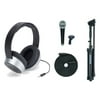 Samson R21S Microphone MK10 Boom Stand and SR550 Closed Back Headphones Bundle