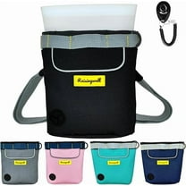 Raisingwell Dog Treat Pouch for Pet Walking and Training with Clicker 2 Cup Silicone Bag Small Fanny Pack Holder for Puppy Snack Dispenser Kit for Leash and Outdoor Use (Black)