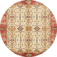 thumbnail image 1 of Ahgly Company Indoor Round Abstract Brown Gold Abstract Area Rugs, 8' Round, 1 of 6