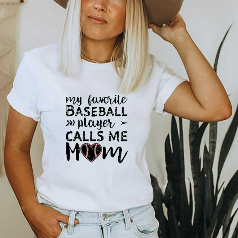 Womens My Favorite Baseball Player Calls Me Mom Shirt Womens My Favorite Baseball Player Calls Me Mom Shirt