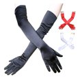 thumbnail image 2 of Guantes largos de satén BuyWeek 3 pares Nylon para fiesta de ópera, 2 of 12