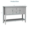 thumbnail image 4 of Giantex Buffet Sideboard, Wood Console Table w/2 Drawers and 2 Storage Cabinets, Ideal for Living Room Kitchen Dining Room Hallway, Gray, 4 of 10