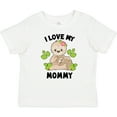 thumbnail image 3 of Inktastic Cute Sloth I Love My Mommy with Green Leaves Boys or Girls Baby T-Shirt, 3 of 5
