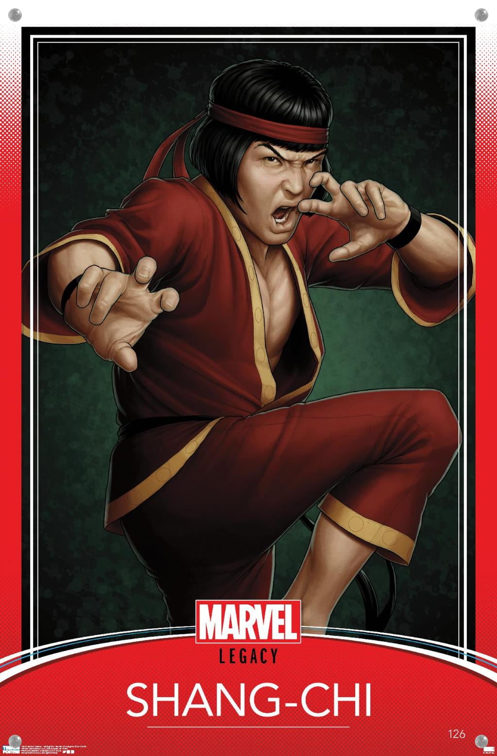 Marvel Comics - Shang- Chi - Master Of Kung Fu #126 Variant Wall Poster,  14.725