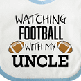 thumbnail image 4 of Inktastic Watching Football with My Uncle Boys or Girls Baby Bib, 4 of 4