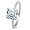 thumbnail image 4 of Rhodium 925 Sterling Silver Ring with Cubic in Clear for Women Clear Stone Color Style TS155 Size 9, 4 of 4