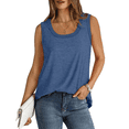 thumbnail image 2 of Aricy Womens Tank Tops Loose Fit Casual Cotton Crewneck Basic Sleeveless Summer Shirts Workout Athletic Blouses for Ladies, 2 of 4