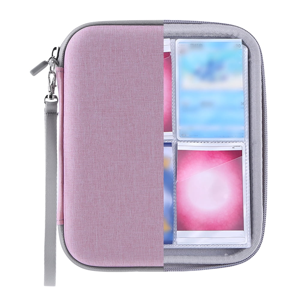 BLEEUS Card Case 80 Pockets Card Binder Holder Card Folder For Yoto Cards (Pink)Game Accessories