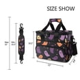 thumbnail image 3 of FORMRS Insulated Cooler Bag 24 Cans Capacity Soft Leakproof Lunch Box with Side Pockets, Halloween Purple Ghosts, 3 of 7