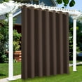 thumbnail image 3 of TOPCHANCES 100" Extra Wide Outdoor Blackout Curtains Waterproof Blocking UV Protect Patio (254 * 213 cm), Brown, 3 of 6