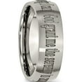 thumbnail image 5 of Titanium Brushed Serenity Prayer Laser Design 8mm Band (Size 10) Made In China tb26g-10, 5 of 5