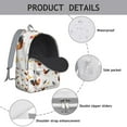 thumbnail image 4 of Cute Farm Chicken Backpack for Teens, Waterproof School Bag with Cartoon Egg and Cluck Pattern, 4 of 5