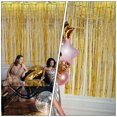 thumbnail image 5 of WRISTBIQUE Background Wall Decoration Fringe Curtain Golden 4Pcs 98X39In, 5 of 10