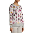 thumbnail image 2 of Secret Treasures Women's and Women's Plus Velour Long Sleeve Crew-Neck Pajama Top, 2 of 6
