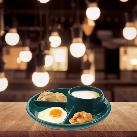 HONMEET Appetizer Platter Breakfast Plate, PP Material, Practical Dining Plate, 1 Piece