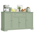 thumbnail image 5 of Homfa 54.3"W Kitchen Storage Cabinet with Adjustable Spice Racks, 4 Door Buffet Sideboard with Large Drawer, Coffee Bar for Dining Room, Green, 5 of 7