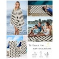thumbnail image 5 of Wave Point Black Beach Towels Oversized Super Absorbent, Modern Minimalist Geometric on Linen Lightweight Bath Towel Quick Dry Sets For Bathroom/Pool/Rv Camping/Beach Play/Gym Room/Picnic 30"x60", 5 of 8