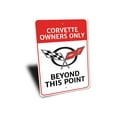 thumbnail image 3 of Corvette Owners Only Novelty Decor, Metal Wall Sign - 10x14 Inches, 3 of 4
