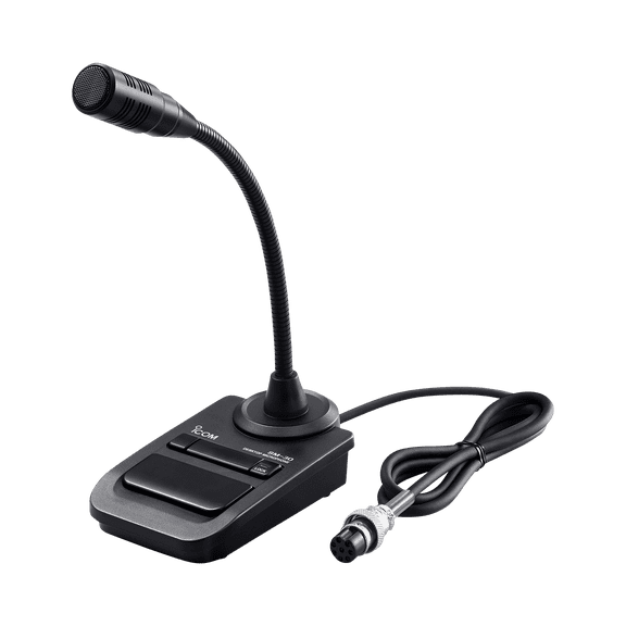 Icom SM-30 Desktop Condenser Microphone, Unidirectional Cardioid Base Station Mic for Icom Radios