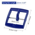 thumbnail image 2 of Unique Bargains Watch Strap Clasp Replacement Plastic Buckle for 20mm Width Watch Bands Blue 2 Pack, 2 of 5