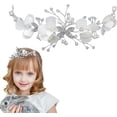 thumbnail image 1 of Tocados de boda Accesorios para el cabello de princesa para niña de flores nupcial, diadema de flores de cristal (t-0-g), 1 of 5