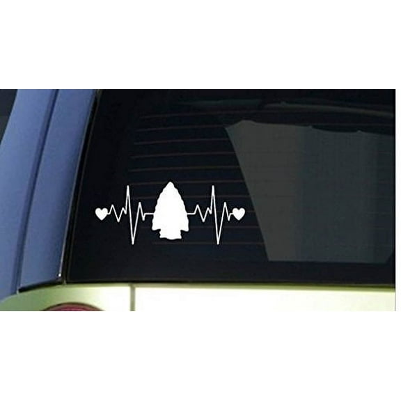 Arrowhead heartbeat lifeline *I171* 8" wide Sticker decal