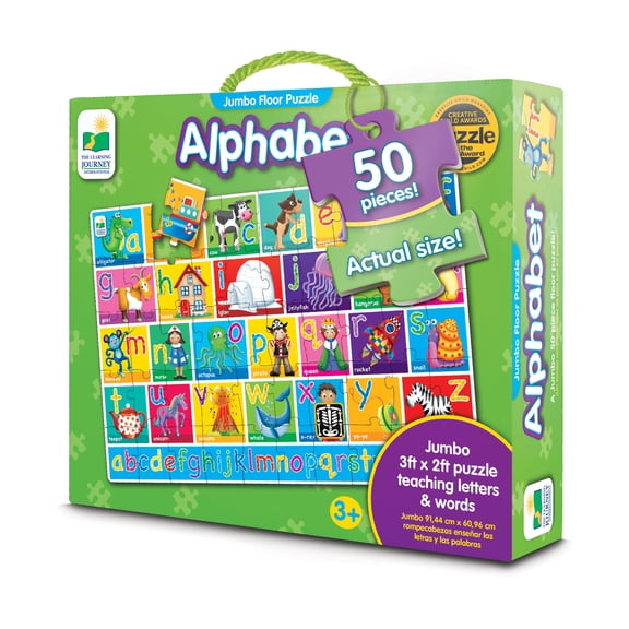The Learning Journey 436318 Jumbo Floor Alphabet Jigsaw Puzzle, Cardboard, 50 Pieces