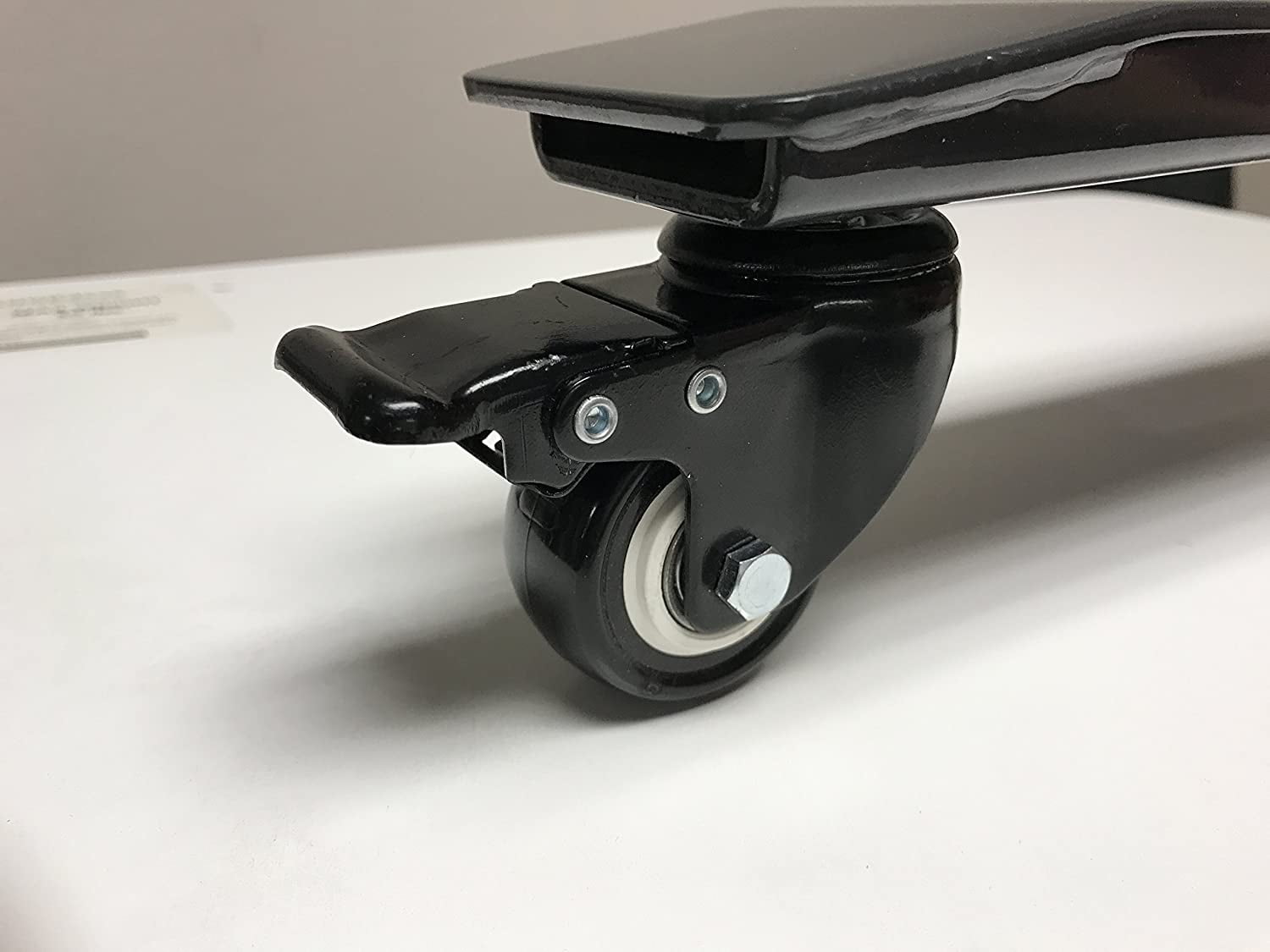 ApexDesk 2-Inch Heavy Duty Rubber Caster Wheels with Swiveling Threaded Stem and Stationary Locks, 440 lbs. Total Load Capacity, and Compatible with Standing Desks & More (Pack of 4)