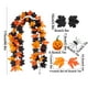 thumbnail image 3 of Guirnalda de ratán de hoja de arce de Halloween | Enredadera colgante de seda artificial negra • Decoración para chimenea interior de 28x25 cm • Acento navideño de otoño para Acción de Gracias •, 3 of 6