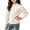 White, variant on Toddler Girls Ruffle Bubble Sleeve Top Heart Print Casual Long Sleeve Tee White 1-2 Years
