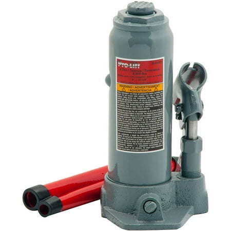 Pro-Lift B-004D Grey Hydraulic Bottle Jack, 4 Ton Capacity
