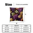 thumbnail image 5 of Grape Pillow Covers Inserts, Decorative Pillows, Throw Pillows with Unique Patterns for Home Décor - Set of 2 in 16x16, 18x18, or 20x20 inches, 5 of 6