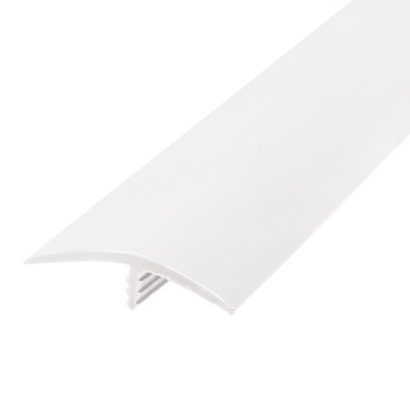 Outwater Plastic T-molding 1-9/16 Inch White Flexible Polyethylene Off-Set Barb Tee Moulding 12 Foot Coil