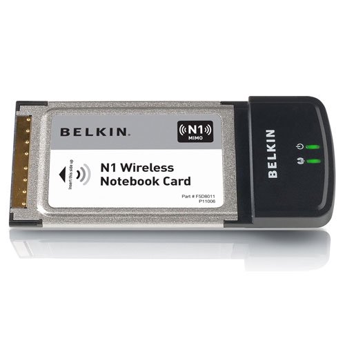 Belkin N1 Wireless Notebook Card Network Adapter Cardbus 802 11b G 802 11n Draft
