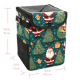 thumbnail image 5 of Christmas Foldable Car Garbage Can with Lid Leak-Proof Mini Trash Can Hanging Storage Bag - Car Trash Bin, 5 of 6