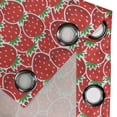 thumbnail image 4 of Ambesonne Fruits Grommet Curtain, Yummy Strawberry Botany, 50" x 108", Hunter Green and Red, 4 of 6