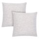 thumbnail image 2 of Deconovo Linen Look Throw Pillow Covers for Sofa Couch Invisible Zipper Navy Blue No Pillow Insert Set of 2, Light Flax, 18x18 Inch, 2 of 8