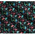 thumbnail image 3 of Soimoi Black Cotton Poplin Fabric Aster Flower & Dinosaur Kids Decor Fabric Printed Yard 42 Inch Wide, 3 of 7