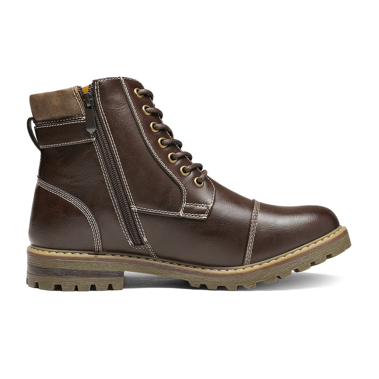 Bruno Marc Shoes Mens 6.5 Boots Motorcycle Biker Combat Casual Zip Lace Up Brown Men main image 2
