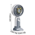thumbnail image 3 of Kbndieu Portable Handheld Fan, High-Speed Rechargeable Mini Fan, Strong Wind Desk Fan (Gray), 3 of 6